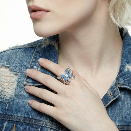 Azure Butterfly Ring