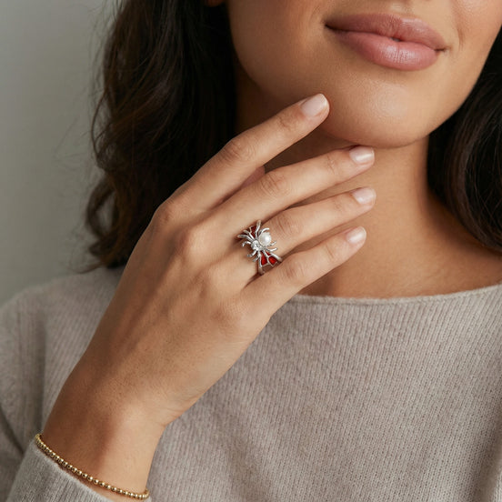 Crimson Spider Ring