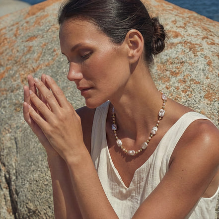 Iridescent Pearl Chain